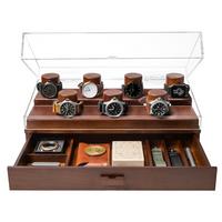 Afbeelding voor Holme & Hadfield The Collector Watch Display Case COLLECTOR-W walnoot, horloge display voor 7 stuks