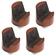 Afbeelding voor Holme & Hadfield The Collective KNIFEPILLARSET Walnut, set van 4 extra pilaren voor zakmessen en munten