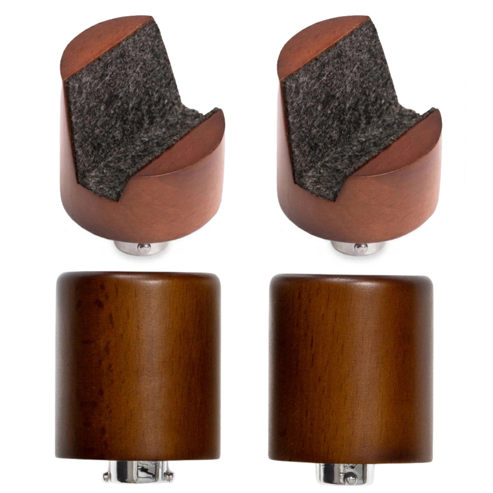 Holme & Hadfield The Collective MIXEDPILLARSET Walnut, Set mit 4 zusätzlichen Säulen für 2 Messer und 2 Uhren