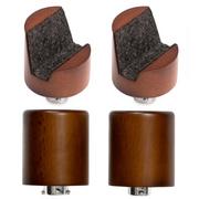 Afbeelding voor Holme & Hadfield The Collective MIXEDPILLARSET Walnut, set van 2 mespilaren en 2 horlogepilaren