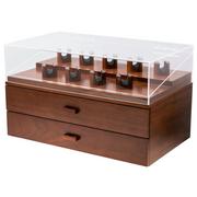 Image pour Holme & Hadfield Armada Knife Display Case AD-WT-0992-1 Walnut, boîte à couteaux de poche 50 emplacements