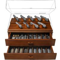 Image for Holme & Hadfield Armada Knife Display Case AD-WT-0992-1 Walnut, pocket knives display 50 for pieces
