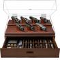 Afbeelding voor Holme & Hadfield Armory Pro Knife Display Case ARP-WT-794-1 Walnut, zakmessen display voor 30 stuks
