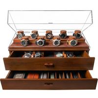 Image for Holme & Hadfield Legacy Watch Display Case LGP-WT-978-1 Walnut, watch display for 17 pieces