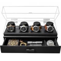 Immagine per Holme & Hadfield Watch Deck Pro RE-UKC8-ZLQC Black, espositore per 4 orologi