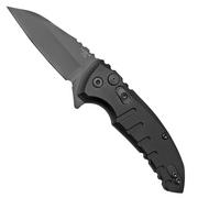 Hogue X1 Microflip Wharncliffe All Black, 24166 couteau de poche, Allen Elishewitz design