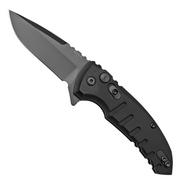 Hogue X1 Microflip All Black Droppoint pocket knife 24176, Allen Elishewitz design
