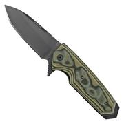 Hogue EX-02 3.75" Droppoint Flipper, G10 G-Mascus Green 34218 pocket knife