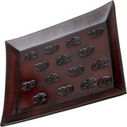 Rick Hinderer Knives Leather Valet Tray, rectangulaire