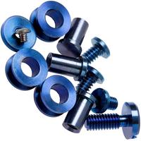 Imagen para Rick Hinderer Complete Stonewash Blue Titanium Hardware Set, XM18 3,5” Skinny