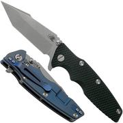 Rick Hinderer Eklipse 3.5” Harpoon Tanto, CPM 20CV, Battle Blue, Black G10 pocket knife