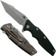 Rick Hinderer Eklipse 3.5” Harpoon Tanto, CPM 20CV, Battle Bronze, Black G10 Taschenmesser