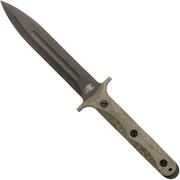 Rick Hinderer EK Dagger 3V DLC, OD Green Micarta commando dolkmes