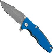 Rick Hinderer Eklipse 3.0" 20CV Harpoon Spanto Battle Blue/Blue G10, navalha