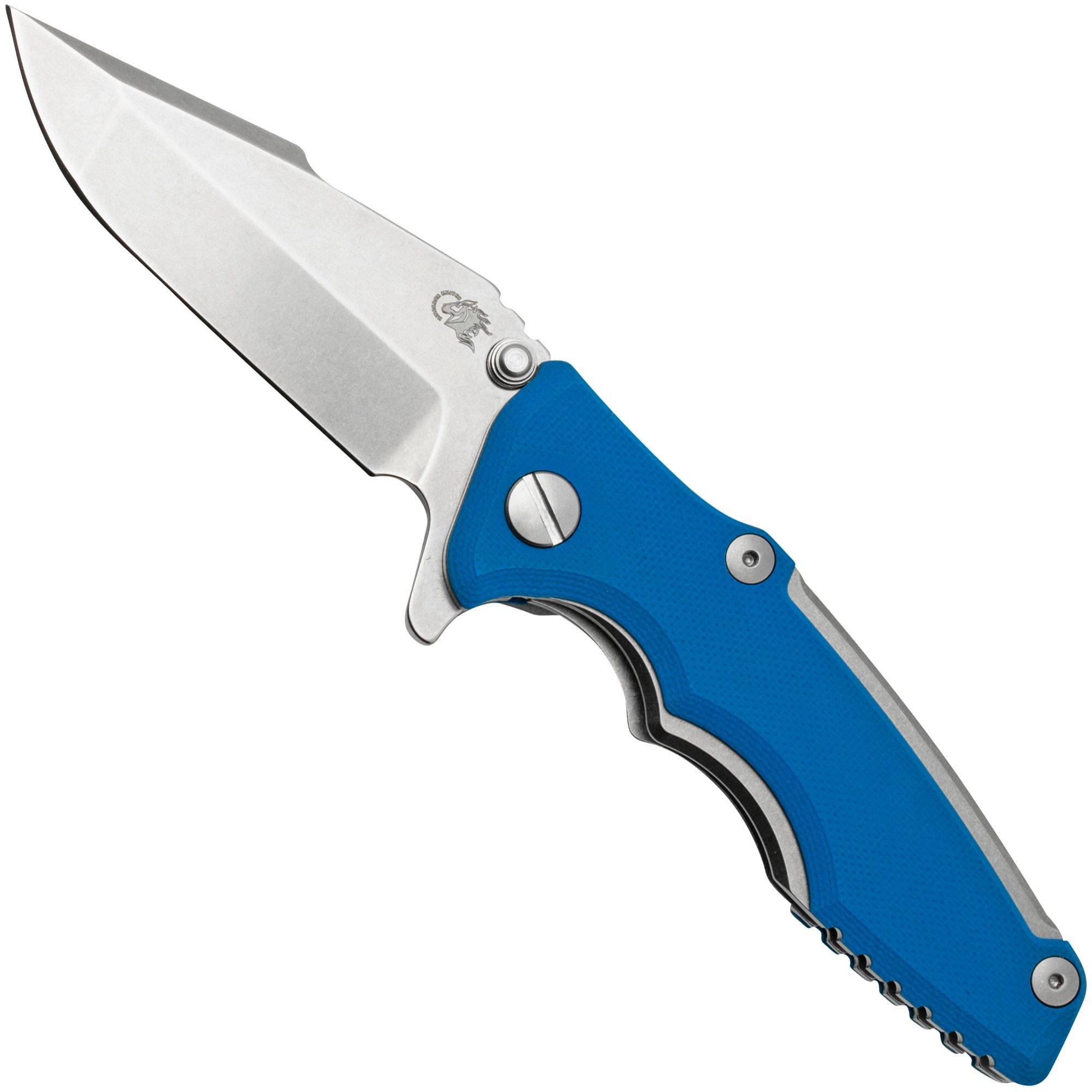 Nóż składany Rick Hinderer Eklipse 3.0" 20CV Harpoon Spanto Stonewash Blue G10