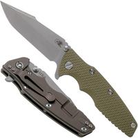 Afbeelding voor Rick Hinderer Eklipse 3.5" Harpoon Spanto 20CV Battle Bronze OD Green zakmes