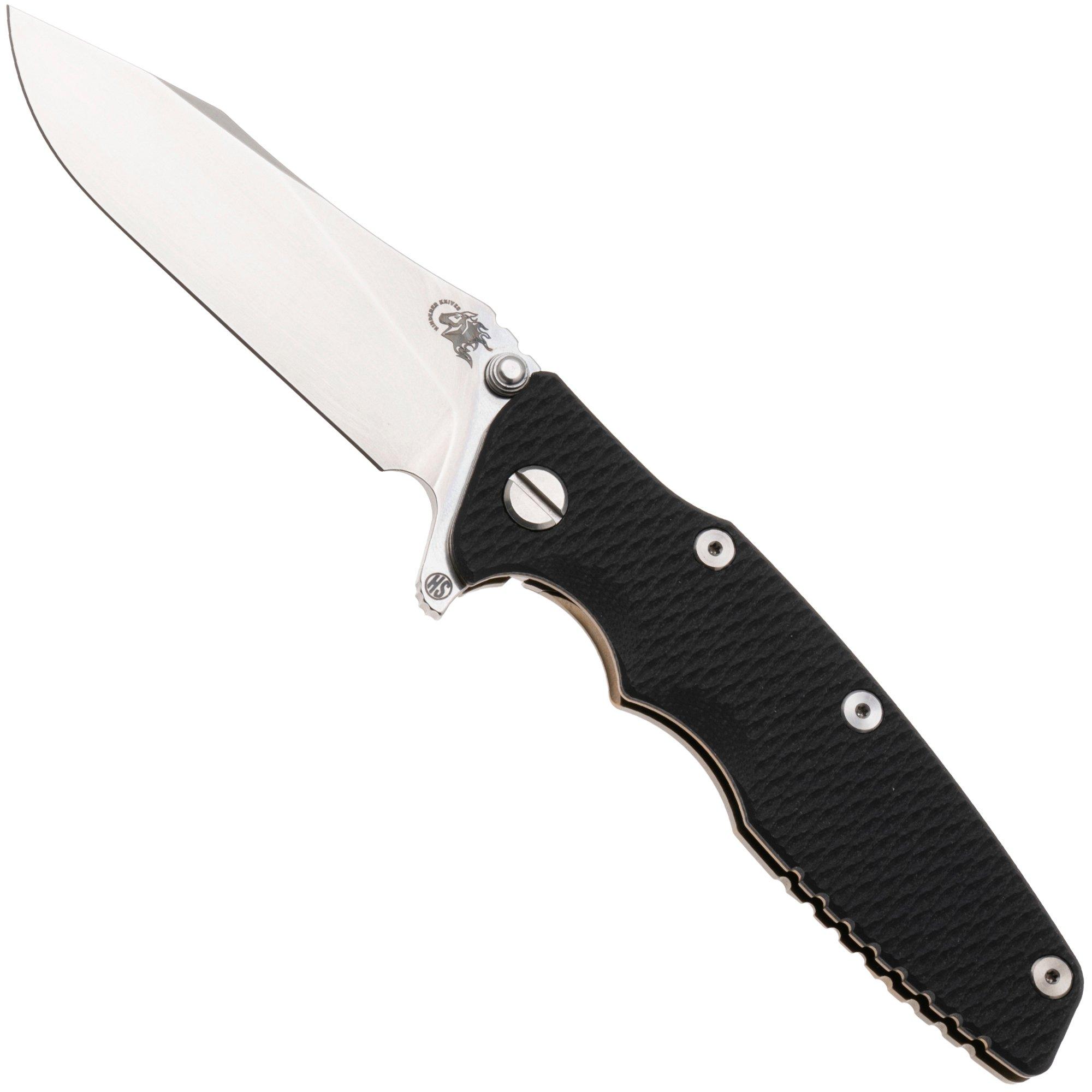 Rick Hinderer Eklipse 3.5" Skinny Slicer, Hollow Grind Stonewash Magnacut, Bronze, Black G10, pocket knife