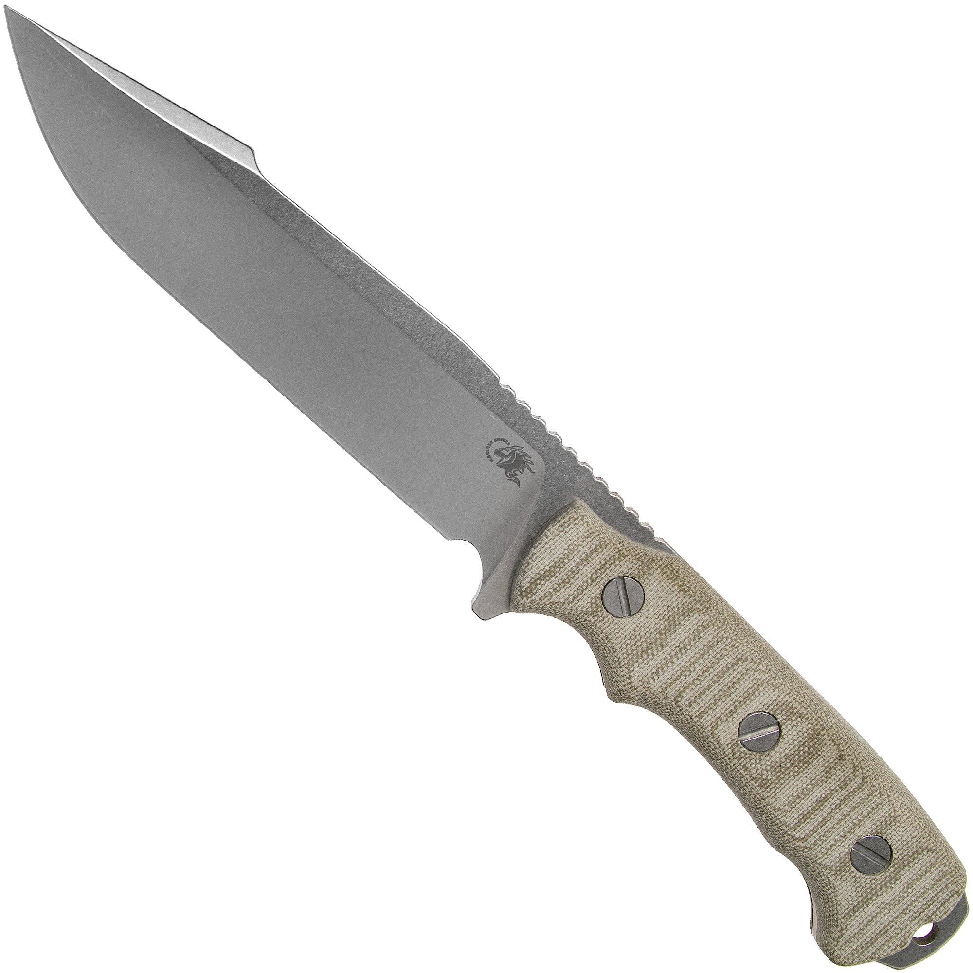 Nóż survivalowy Rick Hinderer Fieldtac 6" Harpoon Spearpoint Stonewash OD-Green micarta