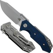 Nóż składany Rick Hinderer Half Track Gen 2, Spearpoint 20CV, Black & Blue G10