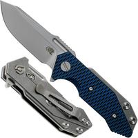 Afbeelding voor Rick Hinderer Half Track Gen 2, Spearpoint 20CV, Black & Blue G10, zakmes