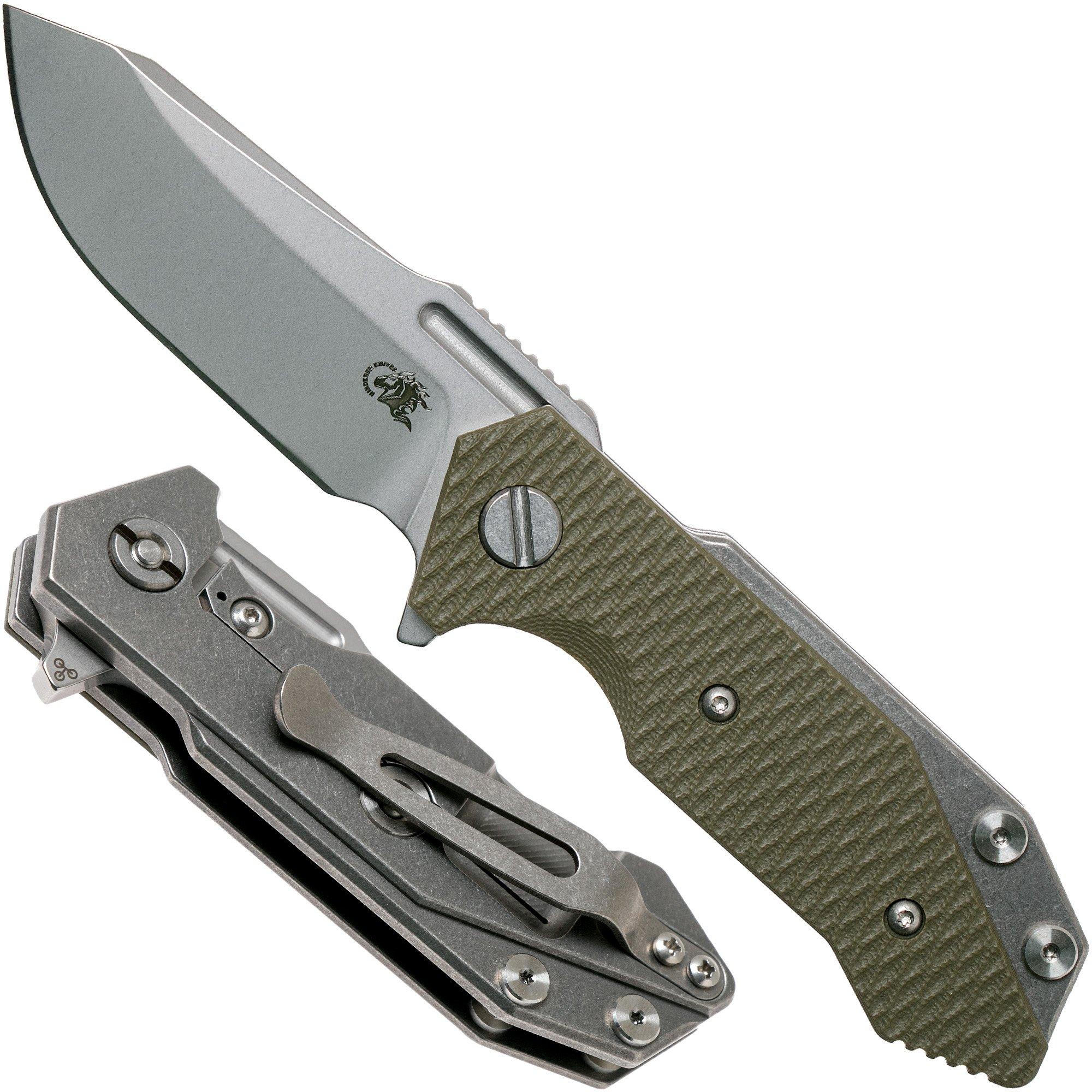 Rick Hinderer Half Track Gen 2, Spearpoint 20CV, OD Green G10, pocket knife | Advantageously shopping at Knivesandtools.com Rick Hinderer Half Track Gen 2, Spearpoint 20CV, OD Green G10, pocket knife | Advantageously shopping at Knivesandtools.com