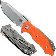 Rick Hinderer Half Track Gen 2, Spearpoint 20CV, Orange G10, coltello da tasca