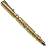 Rick Hinderer Investigator Pen Flames Brass/Messing, beadblasted, Tactical Pen