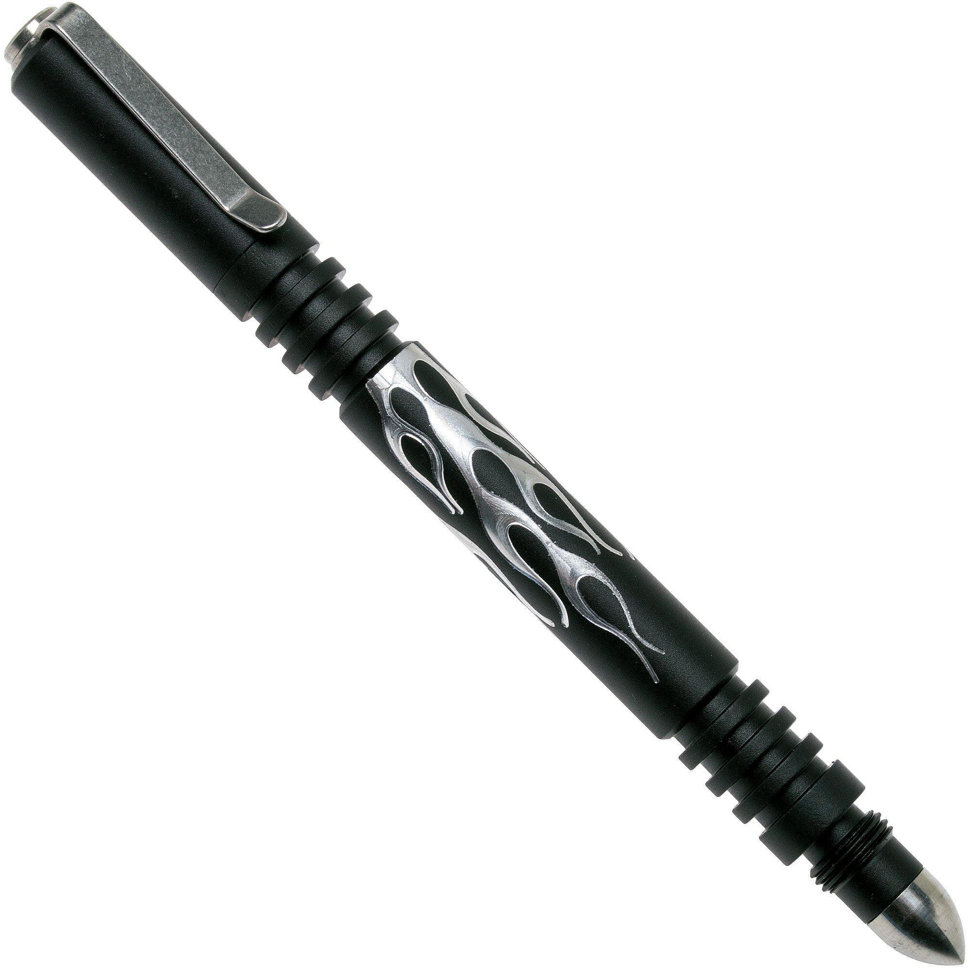 Długopis taktyczny Rick Hinderer Investigator Pen Flames Aluminium Matte Black