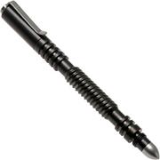 Rick Hinderer Spiral Investigator Pen, stonewash-schwarzes DLC, taktischer Stift aus rostfreiem Stahl