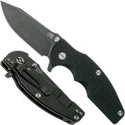 Rick Hinderer Jurassic Slicer Battle Black, Black G10 CPM 20CV coltello da tasca