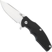 Rick Hinderer Jurassic Slicer, Hollow ground Magnacut, Blue Stonewashed, Black G10, Taschenmesser