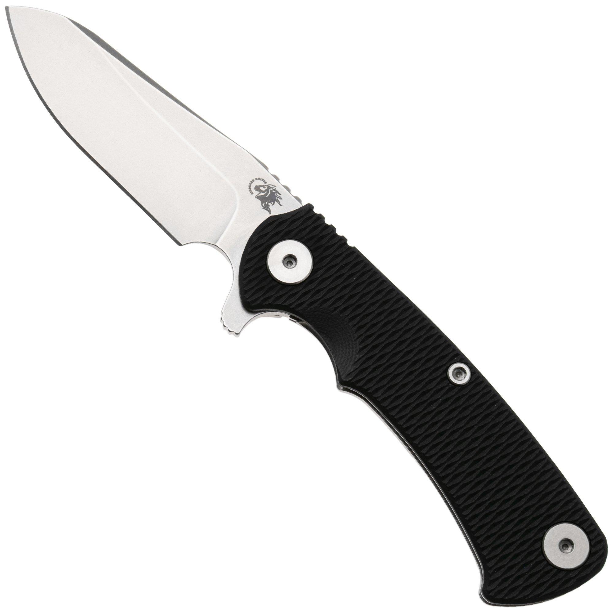 Rick Hinderer Project X PJX-MC-SF-SW-BK, Stonewashed CPM MagnaCut Sheepsfoot, Stonewashed Titanium, Black G10, zakmes