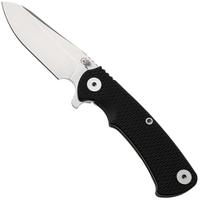 Afbeelding voor Rick Hinderer Project X PJX-MC-SF-WF-BK, Stonewashed CPM MagnaCut Sheepsfoot, Working Finish Titanium, Black G10, zakmes
