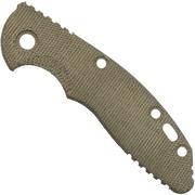 Rick Hinderer XM-18 3" capa, Smooth OD Green Micarta