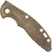 Rick Hinderer XM-18 3" plaquette de manche, Smooth Natural Micarta