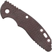 Rick Hinderer XM-18 3" capa, Textured Burgundy Micarta