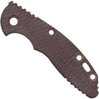 Image for Rick Hinderer XM-18 3" scale, Textured Burgundy Micarta