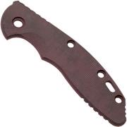 Rick Hinderer XM18 3,5” Griffschale, Smooth Burgundy Canvas Micarta