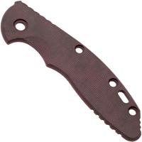 Bild für Rick Hinderer XM18 3,5” Griffschale, Smooth Burgundy Canvas Micarta