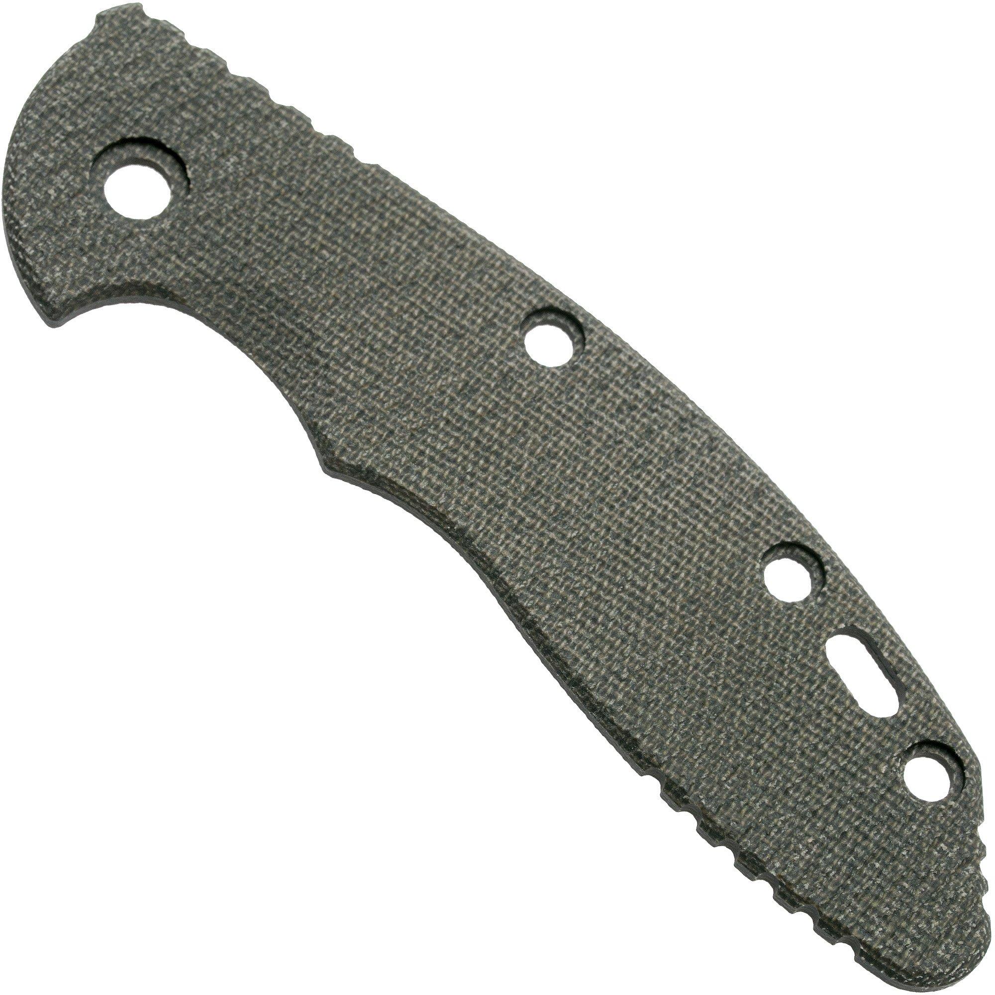 Rick Hinderer XM18 3,5” Griffschale, Green Canvas Micarta