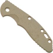 Rick Hinderer XM18 3,5” placa del mango, Smooth Natural Canvas Micarta