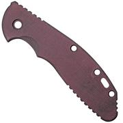 Rick Hinderer XM24 plaquette de manche, Smooth Burgundy Canvas Micarta