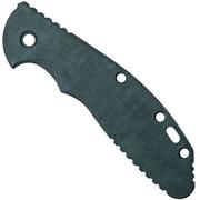 Rick Hinderer XM24 plaquette de manche, Smooth Black Canvas Micarta