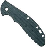 Rick Hinderer XM24 plaquette de manche, Textured Black Canvas Micarta