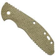 Rick Hinderer XM24 cacha, Textured OD Green Canvas Micarta