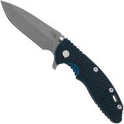 Rick Hinderer XM-18 3.5" Spanto S45N, Working Finish, Blue/Black G10, navalha