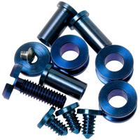 Imagen para Rick Hinderer Complete Stonewash Blue Titanium hardware set, XM18 3,5”