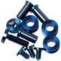 Image for Rick Hinderer Complete Stonewash Blue Titanium Hardware Set, XM18 3,5”