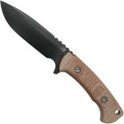 Rick Hinderer Ranch Harpoon Spanto Black DLC Natural Micarta faca de sobrevivência