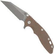 Rick Hinderer XM-18 3.5" S45VN Wharncliffe Fatty Tri-Way Working Finish, Coyote G10, navaja